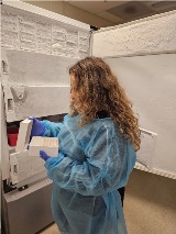 Image of Researched taking specimens out of Cold Storage
